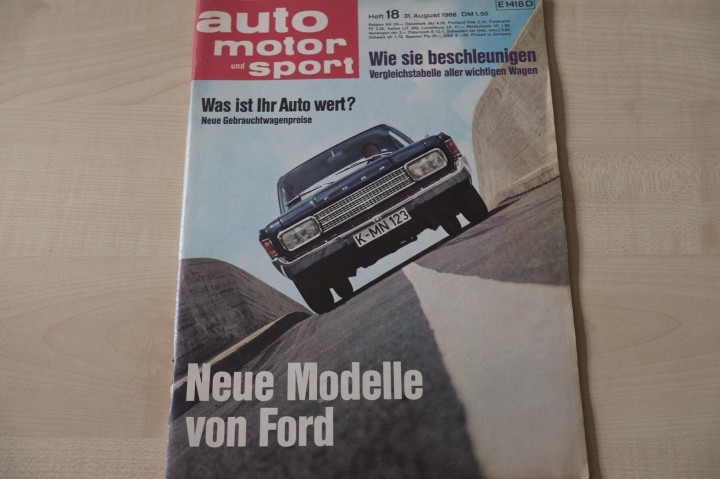 Deckblatt Auto Motor und Sport (18/1968)
